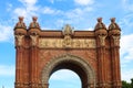 Arco de Triunfo in Barcelona, June 2018 Royalty Free Stock Photo