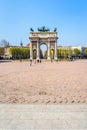 The Arco della Pace Arch of Peace triumphal arch in Milan, Italy