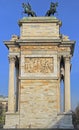 Arco della Pace on piazze Sempione Royalty Free Stock Photo