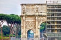 Arco di Constantino, Arch of Constantine in Rome, Italy Royalty Free Stock Photo