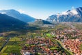 Arco Italian city. Beautiful view from the top of the Riva del Garda Royalty Free Stock Photo