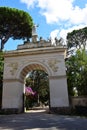 Arco Romano in the Villa Borghese Park in Rome, Italy