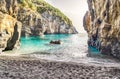 Arcomagno Beach on the Coast of the Cedars, Tyrrhenian Sea, Ital