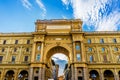 Arcone Triumphal Arch Piazza della Republica Florence Italy