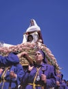 Catholic processions in the streets of the village of Arcos de la Frontera during the Semana Santa