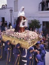 Catholic processions in the streets of Arcos de la Frontera during the Semana Santa