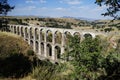 Arcos del Sitio Arcos Site historic aqueduct in Tepotzotlan, Mexico