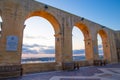 Arcs of Upper Barrakka Gardens, Valletta, Malta