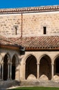 Arcs and walls on St Hilaire abbey in Aude Royalty Free Stock Photo