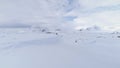 Arctic aerial epic mountain landscape