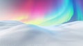 Arctic Aurora Borealis: Colorful Northern Lights Over Snowy Landscape Royalty Free Stock Photo