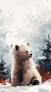 Arctic Camouflage: A White Bear\'s Hunt for Survival in a Winter