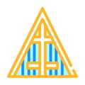 Arctic cathedral, norway color icon vector illustration Royalty Free Stock Photo