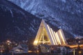 The arctic cathedral in Tromso. Royalty Free Stock Photo