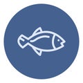 Arctic char fish, icon