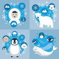 Arctic Characters and Icons Set