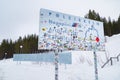 Arctic circle information board Royalty Free Stock Photo