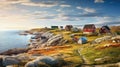 arctic coastal tundra landscape