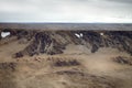 Arctic cold desert. Absolutely lifeless plateau Royalty Free Stock Photo