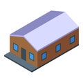 Arctic exploration house icon isometric vector. Nature discover