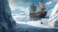 Arctic exploration illustration