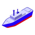 Arctic exploration ship icon isometric vector. Ice breaker Royalty Free Stock Photo