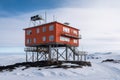 arctic explorer station. Generative AI