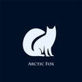 Arctic fox logo icon designs illustration