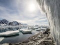 Arctic glacier landscape - Spitsbergen Royalty Free Stock Photo