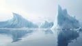 Arctic Glacier: A Stunning Matte Painting Of A Small White Iceberg