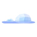 Arctic global warm icon, cartoon style