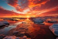 Arctic Glow A Breathtaking Sunset in the Far North Royalty Free Stock Photo