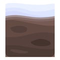 Arctic ground icon cartoon vector. Game ui