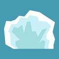 Arctic iceberg. North pole travelling, ice rock glacier mountain winter landscape element. Snow nature, melting