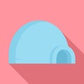 Arctic igloo icon, flat style