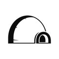 Arctic igloo icon, simple style