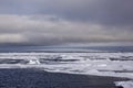 Arctic island covered with glacier