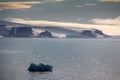 Arctic Islands Glaciers, snowfields, iceberg and rock outcrops Royalty Free Stock Photo