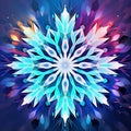 Arctic Kaleidoscope - Surreal and Vibrant Illustration of Diverse Snowflake Patterns
