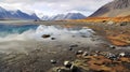 Arctic Lagoon: A Stunning Lake Surrounded By Majestic Mountains