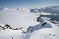 Arctic landscape - glacier, mountains, sea