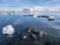 Arctic landscape - ice, sea, mountains, glaciers - Spitsbergen, Svalbard