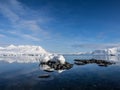 Arctic landscape - ice, sea, mountains, glaciers - Spitsbergen, Svalbard Royalty Free Stock Photo