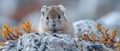 Arctic lemmings are small cute rodents that play a crucial role in the Arctic ecosystem. Concept Royalty Free Stock Photo