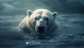 Arctic mammal fur reflects blue ice in close up portrait generated by AI Royalty Free Stock Photo