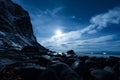 Arctic moon scene Royalty Free Stock Photo