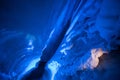 Arctic Northern ice cave in Norway Svalbard in Longyearbyen city