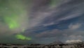 Arctic Northern Lights landscape - Spitsbergen, Svalbard