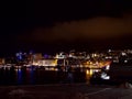 Arctic Norway Night Scene, the Northern Norwegian county of Troms Royalty Free Stock Photo