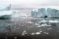 Arctic Ocean ice environment off the west coast of Greenland Royalty Free Stock Photo